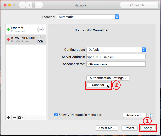 MacOS VPN L2TP Step - 8