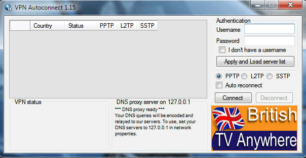 VPN Autoconnect 1.15 empty user and pass