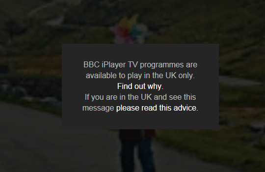 BBC programmes are UK only